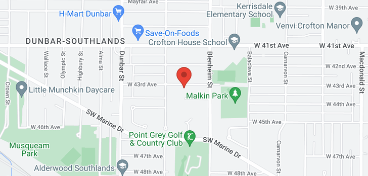 map of 3410 W 43RD AVENUE